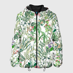 Куртка с капюшоном мужская Цветы Летний Ботанический Букет, цвет: 3D-черный