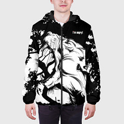 Куртка с капюшоном мужская Im angry!, цвет: 3D-черный — фото 2