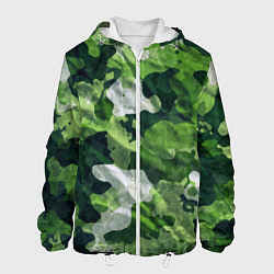 Куртка с капюшоном мужская Camouflage Pattern Камуфляж Паттерн, цвет: 3D-белый