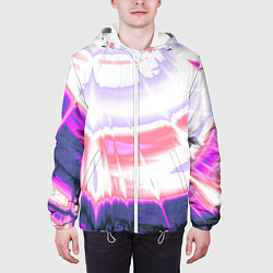 Куртка с капюшоном мужская Тай-дай Абстракция Tie-Dye, цвет: 3D-белый — фото 2