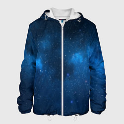 Куртка с капюшоном мужская Космическая ночь, цвет: 3D-белый