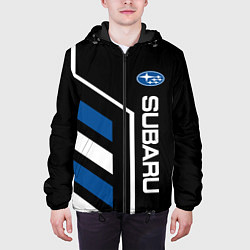 Куртка с капюшоном мужская Subaru Auto, цвет: 3D-черный — фото 2