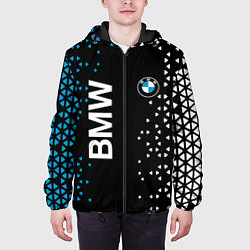 Куртка с капюшоном мужская BMW Абстракция, цвет: 3D-черный — фото 2