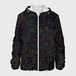 Куртка с капюшоном мужская Схема Circuit, цвет: 3D-белый