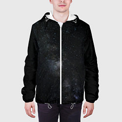 Куртка с капюшоном мужская Лонгслив Звезды и космос, цвет: 3D-белый — фото 2