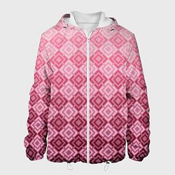 Мужская куртка Розовый геометрический градиентный узор