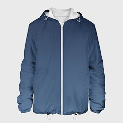 Куртка с капюшоном мужская Gradient Dark Blue, цвет: 3D-белый
