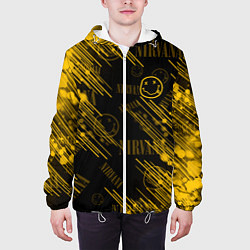 Куртка с капюшоном мужская Nirvana смайл, цвет: 3D-белый — фото 2