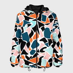 Мужская куртка Абстрактный современный разноцветный узор в оранже