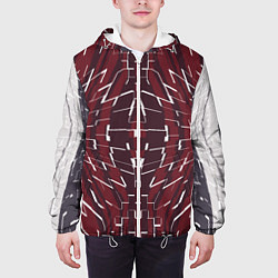 Куртка с капюшоном мужская Абстрактная мозаика abstract mosaic, цвет: 3D-белый — фото 2