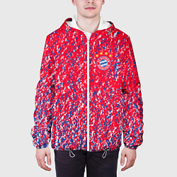 Куртка с капюшоном мужская Bayern munchen брызги красок, цвет: 3D-белый — фото 2