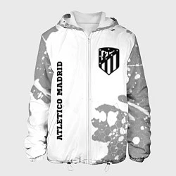 Куртка с капюшоном мужская Atletico Madrid Sport на темном фоне, цвет: 3D-белый
