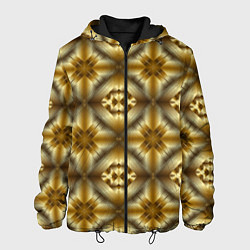 Куртка с капюшоном мужская Калейдоскоп GOLD золотые 3D текстуры, цвет: 3D-черный