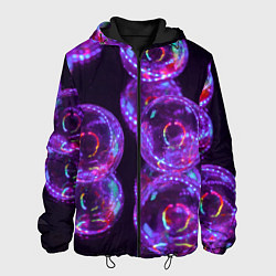 Мужская куртка Неоновые сюрреалистичные пузыри - Фиолетовый