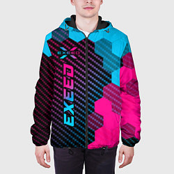 Куртка с капюшоном мужская Exeed Neon Gradient - FS, цвет: 3D-черный — фото 2