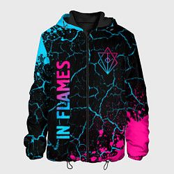 Куртка с капюшоном мужская In Flames Neon Gradient, цвет: 3D-черный