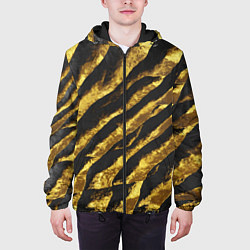 Куртка с капюшоном мужская Золотая Чешуя Дракона, цвет: 3D-черный — фото 2