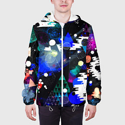Куртка с капюшоном мужская Avant-garde futuristic composition, цвет: 3D-белый — фото 2