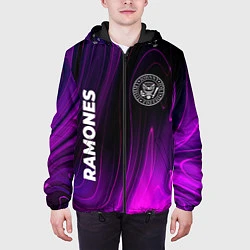 Куртка с капюшоном мужская Ramones Violet Plasma, цвет: 3D-черный — фото 2