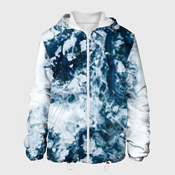 Куртка с капюшоном мужская Замерзшие Лужи Зимы, цвет: 3D-белый