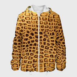 Куртка с капюшоном мужская Крокодиловая кожа - окрас, цвет: 3D-белый