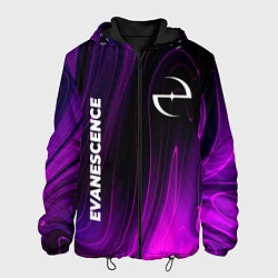 Куртка с капюшоном мужская Evanescence violet plasma, цвет: 3D-черный