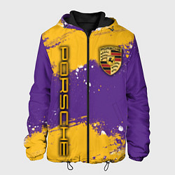 Куртка с капюшоном мужская PORSCHE- LAKERS COLORS, цвет: 3D-черный