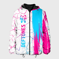 Куртка с капюшоном мужская Deftones neon gradient style: по-вертикали, цвет: 3D-черный