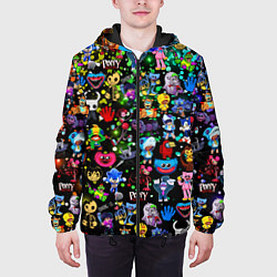 Куртка с капюшоном мужская Персонажи из разных игр, цвет: 3D-черный — фото 2