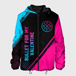 Куртка с капюшоном мужская Bullet For My Valentine - neon gradient: символ и, цвет: 3D-черный