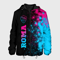 Куртка с капюшоном мужская Roma - neon gradient: по-вертикали, цвет: 3D-черный