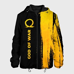Куртка с капюшоном мужская God of War - gold gradient: по-вертикали, цвет: 3D-черный