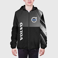 Куртка с капюшоном мужская Volvo Абстракция, цвет: 3D-черный — фото 2