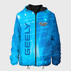 Куртка с капюшоном мужская Geely sport, цвет: 3D-черный