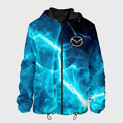 Куртка с капюшоном мужская Mazda - молнии, цвет: 3D-черный