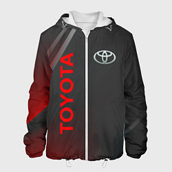 Куртка с капюшоном мужская Тойота - Абстракция, цвет: 3D-белый