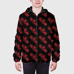 Куртка с капюшоном мужская Cult of the lamb pattern, цвет: 3D-черный — фото 2