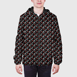 Куртка с капюшоном мужская Symbol in a circle, цвет: 3D-черный — фото 2