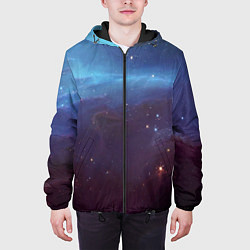 Куртка с капюшоном мужская Космический дым, цвет: 3D-черный — фото 2
