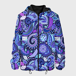 Куртка с капюшоном мужская Color patterns of flowers, цвет: 3D-черный