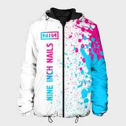 Мужская куртка Nine Inch Nails neon gradient style: по-вертикали