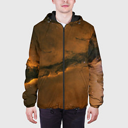 Куртка с капюшоном мужская Карамельная галактика, цвет: 3D-черный — фото 2