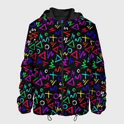 Куртка с капюшоном мужская League Of Legends: Arcane neon logo, цвет: 3D-черный