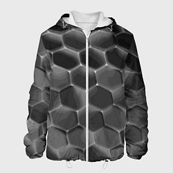 Куртка с капюшоном мужская Черные камни, цвет: 3D-белый