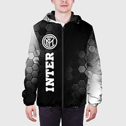 Куртка с капюшоном мужская Inter sport на темном фоне: по-вертикали, цвет: 3D-черный — фото 2