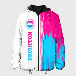 Мужская куртка Brighton neon gradient style: по-вертикали