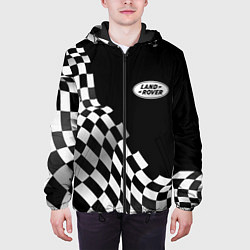 Куртка с капюшоном мужская Land Rover racing flag, цвет: 3D-черный — фото 2