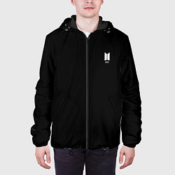 Куртка с капюшоном мужская BTS smail logo, цвет: 3D-черный — фото 2