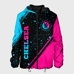 Мужская куртка Chelsea - neon gradient: надпись, символ