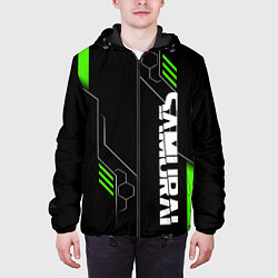 Куртка с капюшоном мужская Samurai - Зеленые технологии, цвет: 3D-черный — фото 2